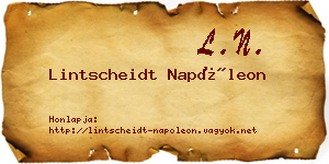Lintscheidt Napóleon névjegykártya
